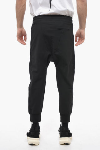 Cuffed Drop Crotch Pants with Side Tape Bands