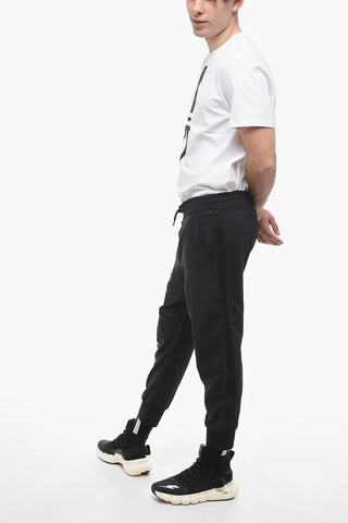 Cuffed Drop Crotch Pants with Side Tape Bands