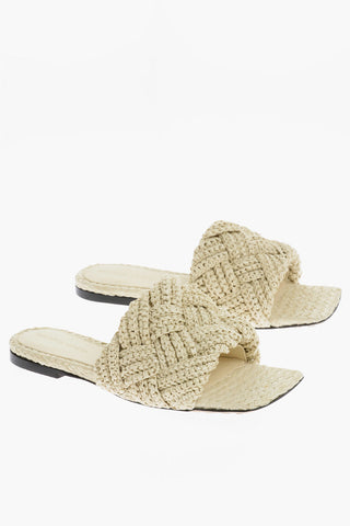Slides LIDO In Raffia Intrecciata