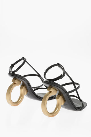 Sandali In Pelle ELINA Con Tacco Statement 11cm