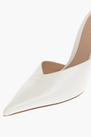 Sabot In Pelle A Punta Tacco 10cm