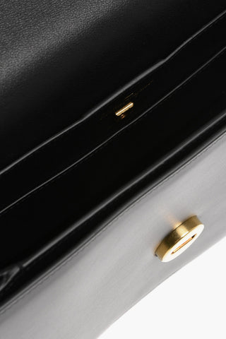 Leather Crossbody Bag with Golden Gancini Detail
