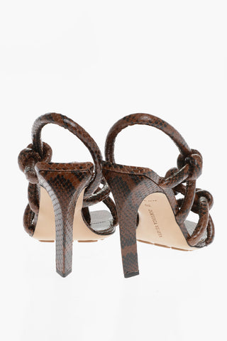 Sandali JIMBO In Pelle Con Stampa Pitone 11 cm