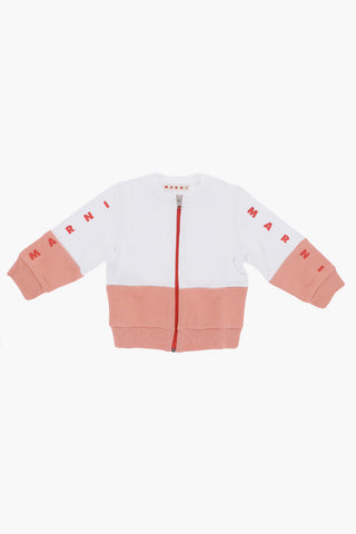 Two-Tone Sweatshirt with Zip Closure