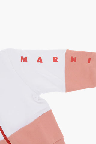 Two-Tone Sweatshirt with Zip Closure