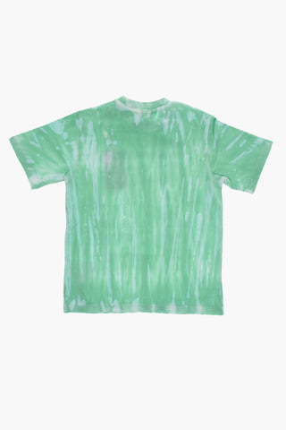 Tie-Dye Effect Crew-neck TUGGY OVER T-Shirt with Metal Logo