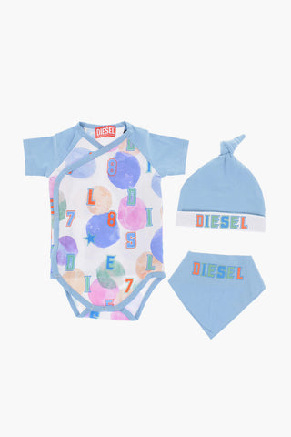 Set Body Beanie e Bavaglio USTINBOX-NB Stampati