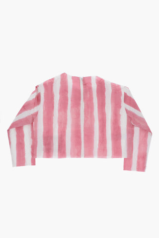 Blusa a Righe Bicolore con Chiusura Zip