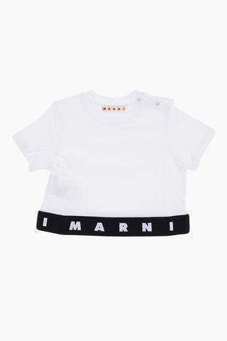 Crew-Neck T-shirt With Logo-Band on the Hem