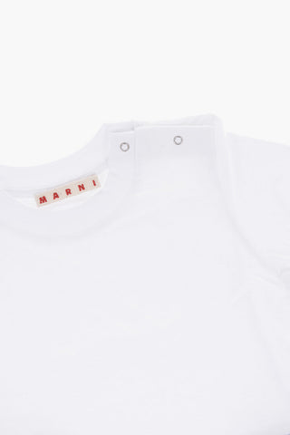 Crew-Neck T-shirt With Logo-Band on the Hem