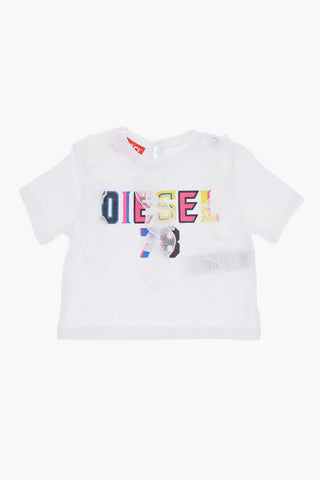 T-shirt Girocollo TRINSEB con Logo Glitter