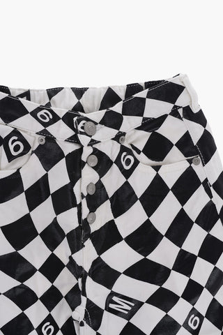 MM6 Two-Tone Jeans With Logoed-Buttons 