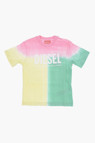 RED TAG Tie Dye Effect TABRY OVER Crew-Neck T-shirt