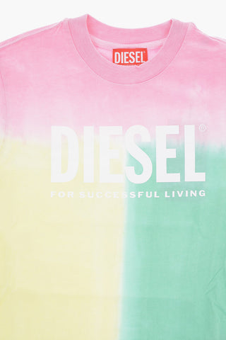 RED TAG Tie Dye Effect TABRY OVER Crew-Neck T-shirt