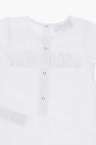 Cotton Bodysuit with Logo