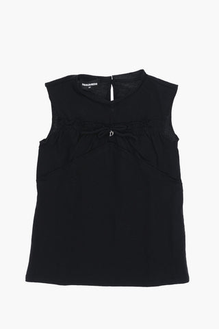 Top in Cotone con Charm a Forma di D