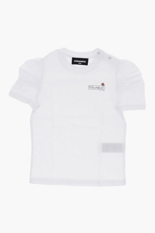Crew-Neck T-shirt with Puff-Sleeve