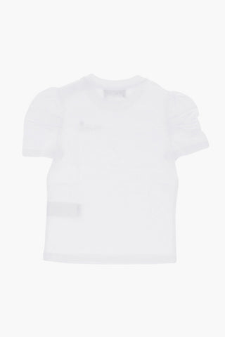 Crew-Neck T-shirt with Puff-Sleeve