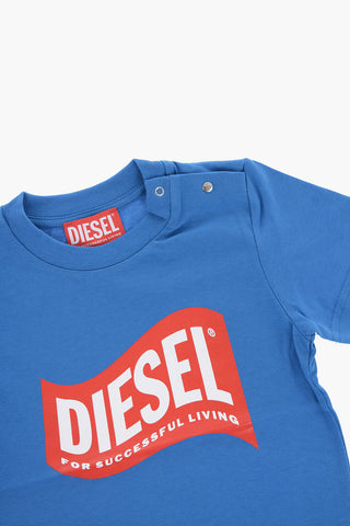 RED TAG T-Shirt Girocollo TLINB in Tinta Unita con Logo Stampato