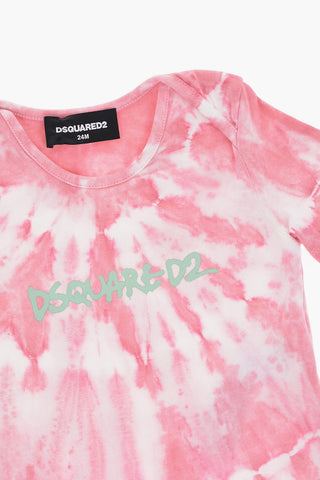 Tie-Dye Effect Short Sleeve Bodysuit