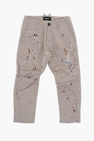 Pantaloni con Schizzi di Vernice All-Over
