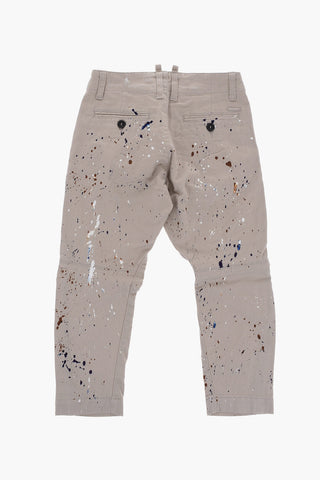 Pantaloni con Schizzi di Vernice All-Over