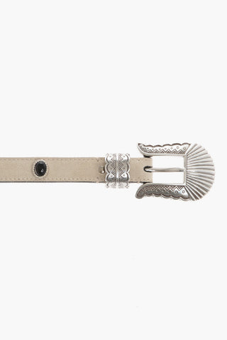 Suede THIN KIM Belt with Studs