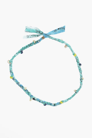Bandana Motif Necklace with Embellishments