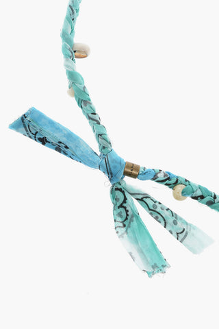 Bandana Motif Necklace with Embellishments