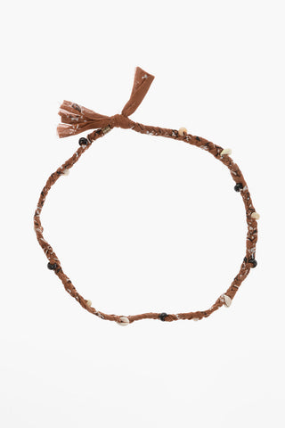 Bandana Motif Necklace with Embellishments