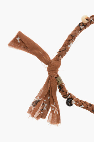 Bandana Motif Necklace with Embellishments