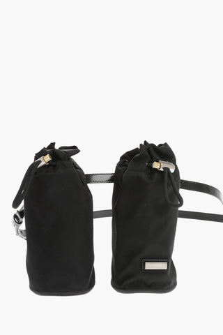 Adjustable Bottle Holder Belt with Leather Trims