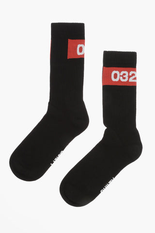 Ribbed TAPE Long Socks