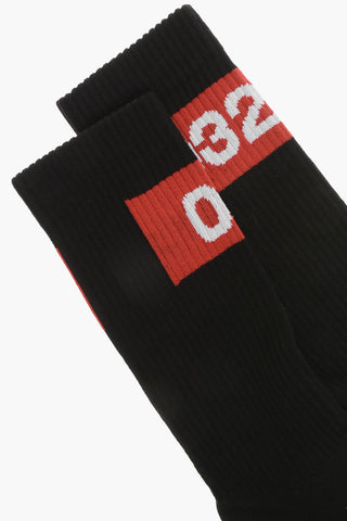 Ribbed TAPE Long Socks
