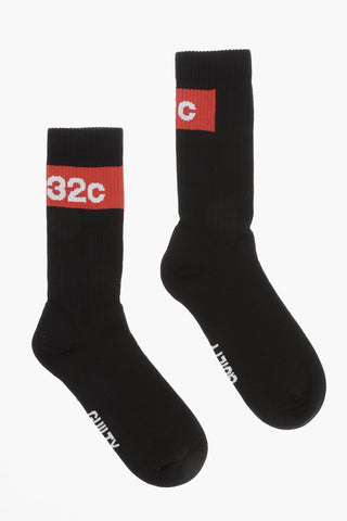 Ribbed TAPE Long Socks