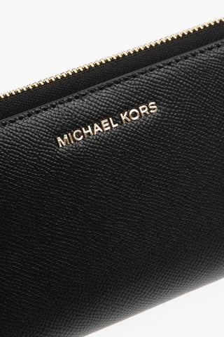 MICHAEL Textured Leather JET SET Wallet with Golden Details