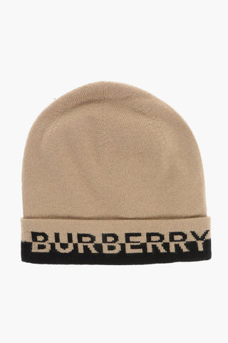 Cashmere Beanie with Two-Tone Logo