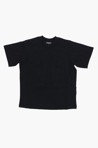 Solid Color SLOUCH FIT Crew-neck T-Shirt with Embossed Logo