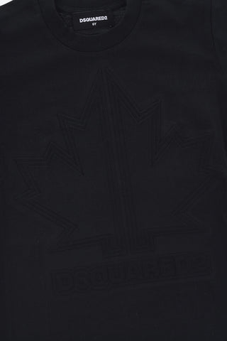 Solid Color SLOUCH FIT Crew-neck T-Shirt with Embossed Logo