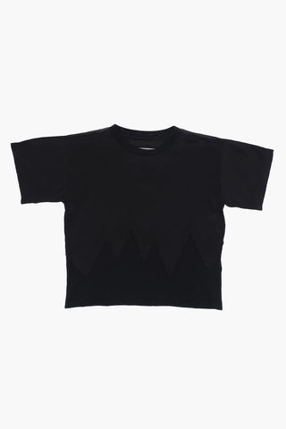 Solid Color Satin Crew-Neck T-shirt