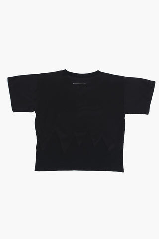 Solid Color Satin Crew-Neck T-shirt