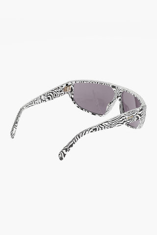 Shield-Sonnenbrille mit Animalier-Fassung