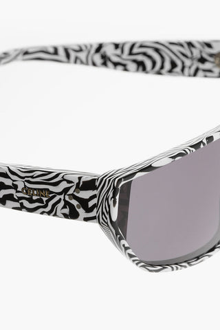 Shield-Sonnenbrille mit Animalier-Fassung