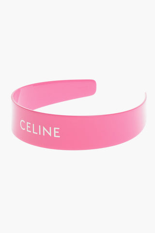 Solid Color Hairband with Contrasting Logo