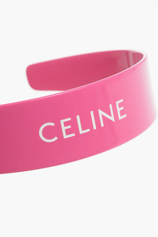 Solid Color Hairband with Contrasting Logo