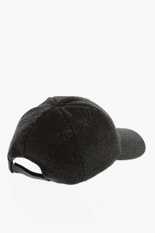 Solid Color BIG PALM Cap Embellished with Rhinestones