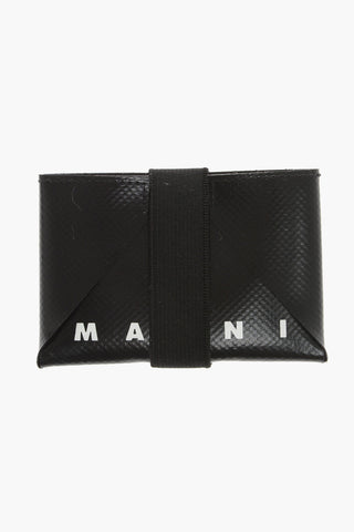 Logo Printed Color Block Card Holder