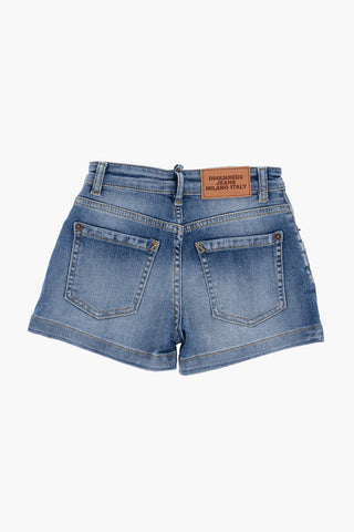 Shorts a 5-Tasche con Cuciture a Vista 