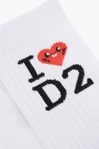 Cotton Stretch Long Socks with Ribs Details