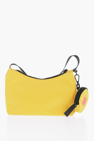 Nylon Shoulder Bag with Embossed Logo